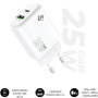 Subblim Cargador GaN 25W con USB-C y USB-A Blanco SUBCHG-6G2510
